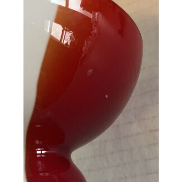 Krosno Jozefina Hand Blown Red & White Glass Octopus Candle Holder Votive Cup - Picture 9 of 11